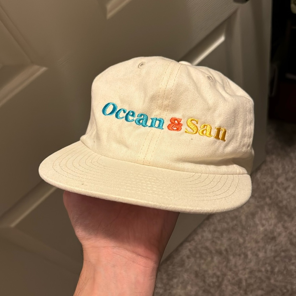 Cream colored Ocean & San hat